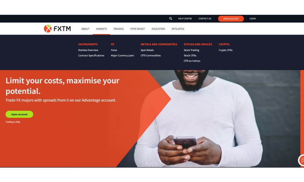 Sản phẩm giao dịch đầu tư trên sàn FXTM.