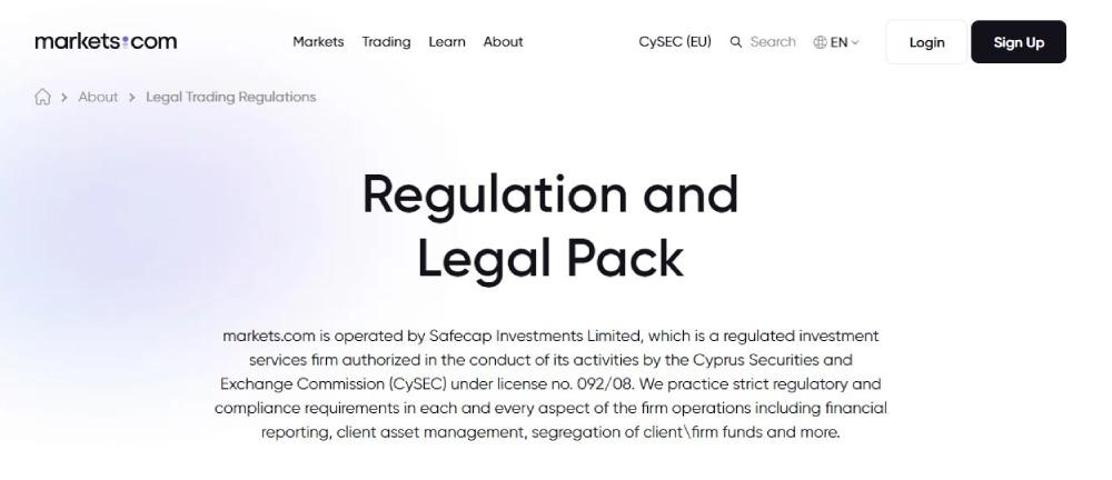 Sàn Markets.com được cấp giấy phép bởi nhiều tổ chức uy tín