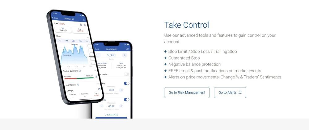 App giao dịch của Plus500