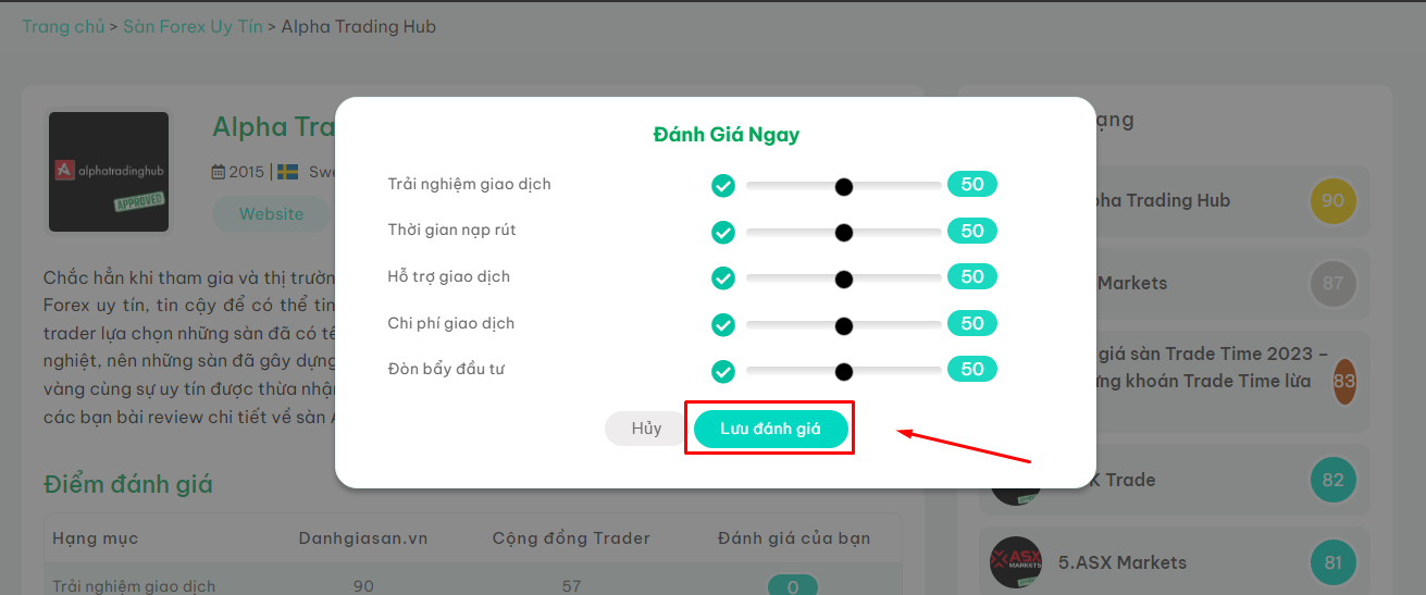 Tiến hành đánh giá