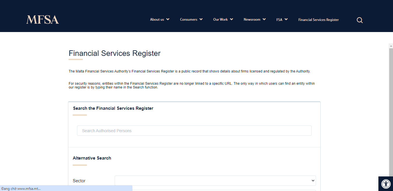 Cách kiểm tra giấy phép sàn Forex tổ chức MFSA ở Malta.