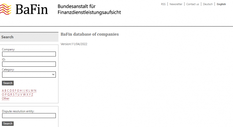 Cách kiểm tra giấy phép sàn giao dịch ngoại hối tổ chức BaFin ở Đức.