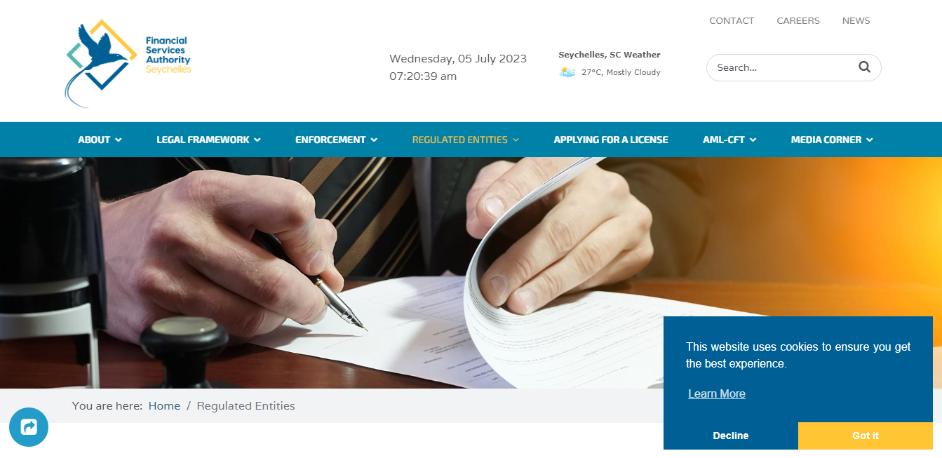 Cách kiểm tra giấy phép sàn Forex tổ chức FSA ở Seychelles.