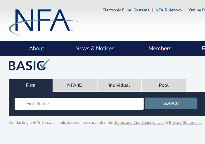 Cách kiểm tra giấy phép sàn giao dịch ngoại hối tổ chức NFA ở Hoa Kỳ.