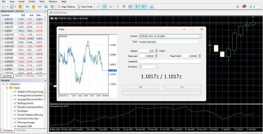 Hướng dẫn cách đặt lệnh thị trường trên MT4