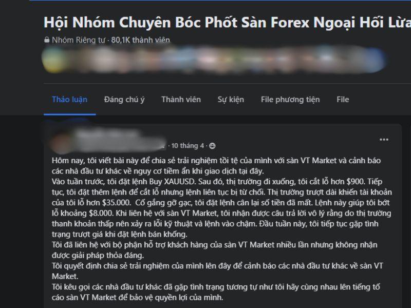 Phốt sàn VT Markets