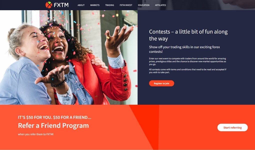 Tham khảo về chương trình khuyến mãi của sàn FXTM.