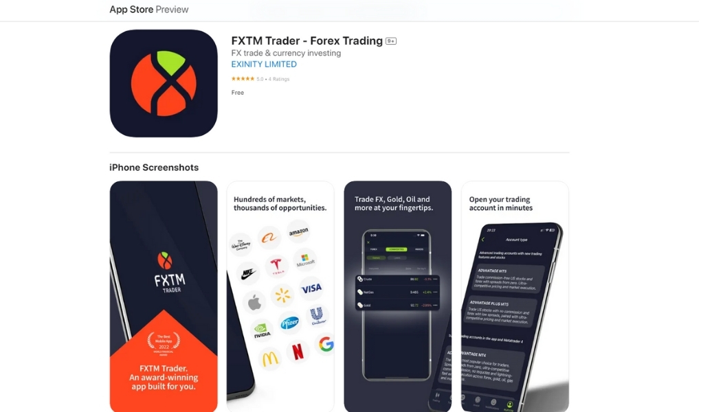 FXTM hỗ trợ nhà đầu tư giao dich với FXTM Trader ở ngay trên điện thoại di động.